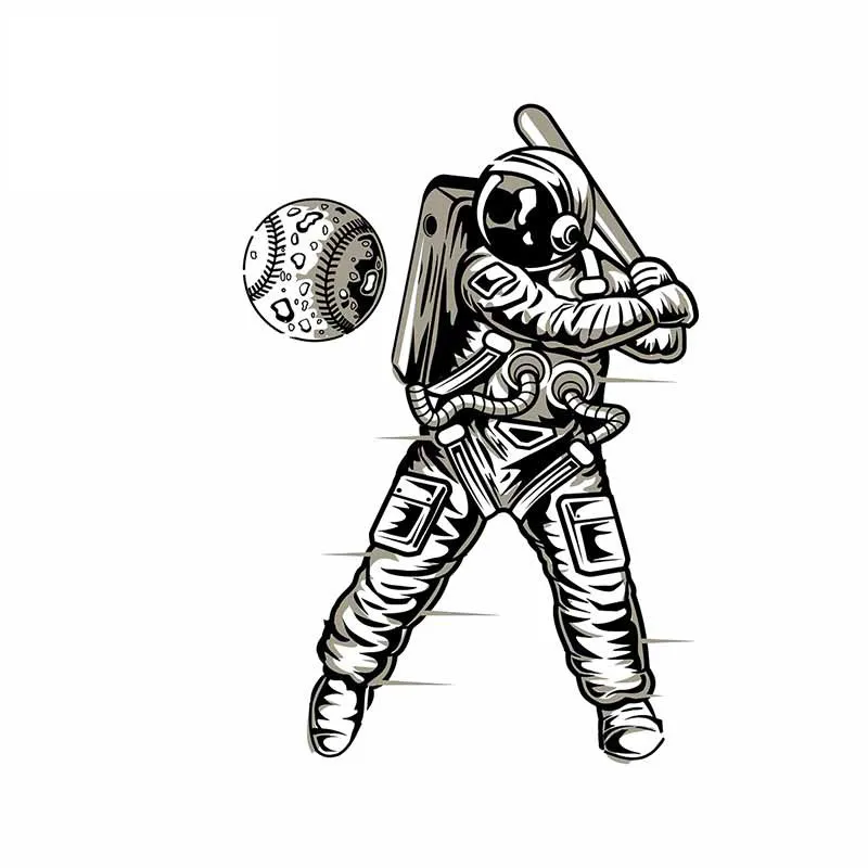 

Creative Car Sticker Space Baseball Astronaut Accessories Vinyl PVC 13cm*10cm Motorcycle Windshield Car Styling Decal