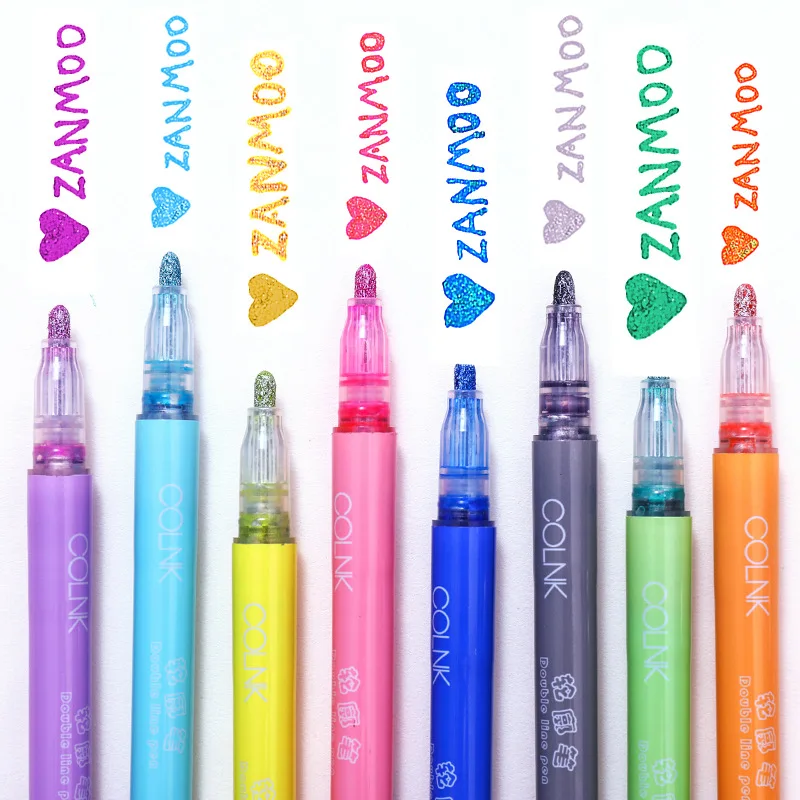 Фломастеры для рисования со вспышкой Dis color ed ручка ручной учетной записи милые