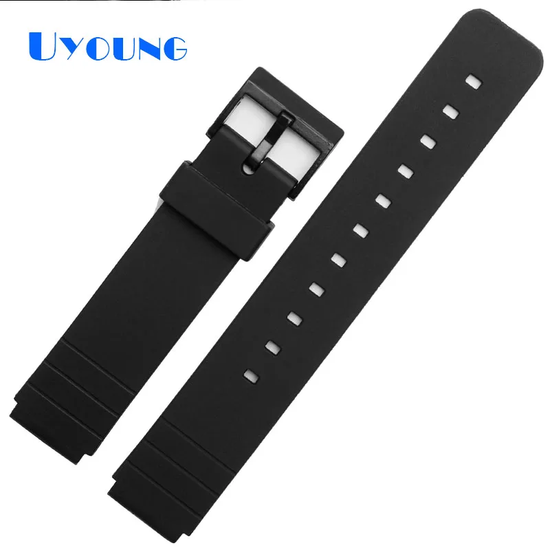 

Silicone watchbands for MQ24/58/104/41/MW59 waterproof watch band replace rubber watch strap classic black convex silicone