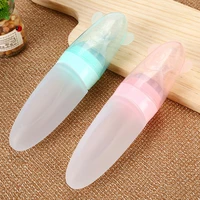 scoop cartoon baby rice noodle silicone squeezed food supplement artifact baby feeding tool utensils
