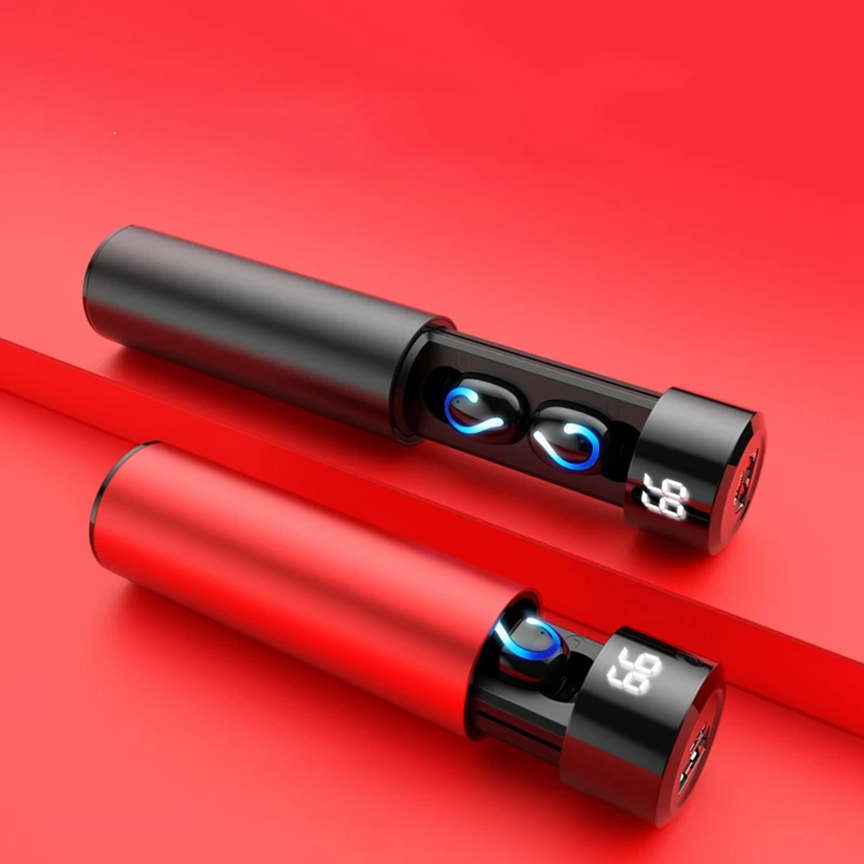 TWS настоящие беспроводные наушники HiFi Bluetooth наушники 6D шумоподавление Музыкальная гарнитура с светодиодный дисплей Беспроводная bluetooth-гарнитура