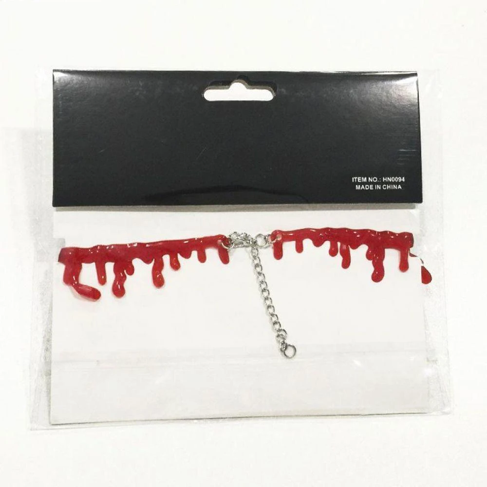 Украшения на Хэллоуин страшные крови Капельное ожерелье анализаторы VampireCostume