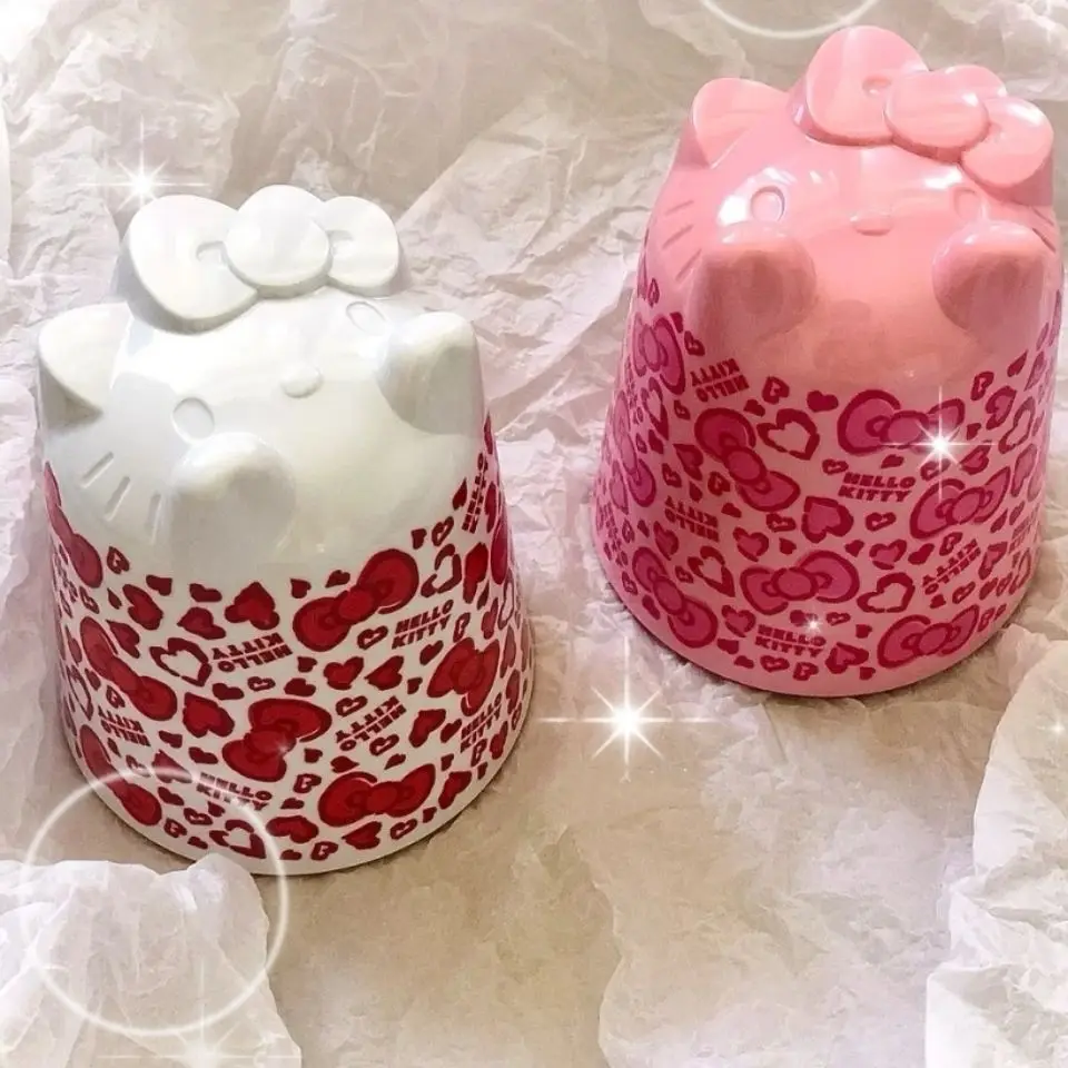 Мультяшная Милая чашка Hello Kitty, креативная чашка для молока для девочек и студентов, мультяшная чашка для воды, детская зубная чашка
