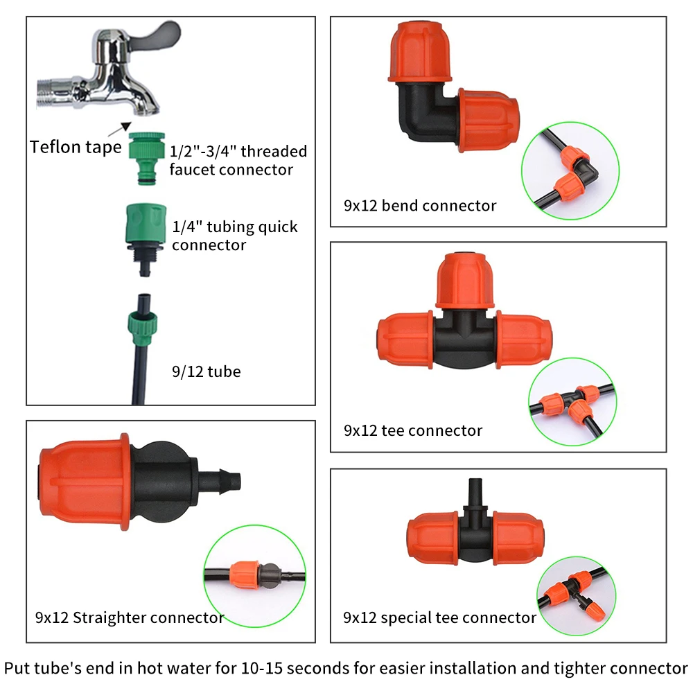 Горячая Новинка DIY капель ирригационный набор самотечная система регулируемый