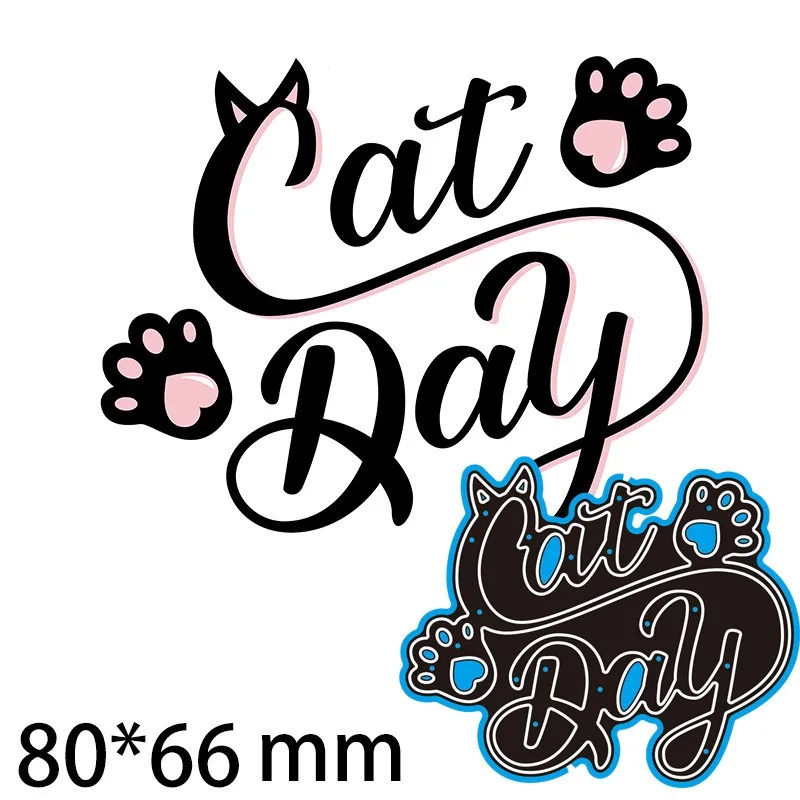 

Letter Cat Feet Metal Cut Dies Stencils for Scrapbooking Stamp/Photo Album Decorative Embossing DIY Paper Cards
