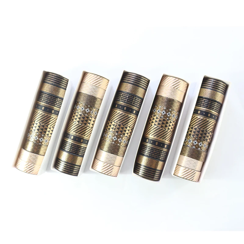 Набор из черной и золотой фольги Domikee 10 шт.|Офисный скотч| |