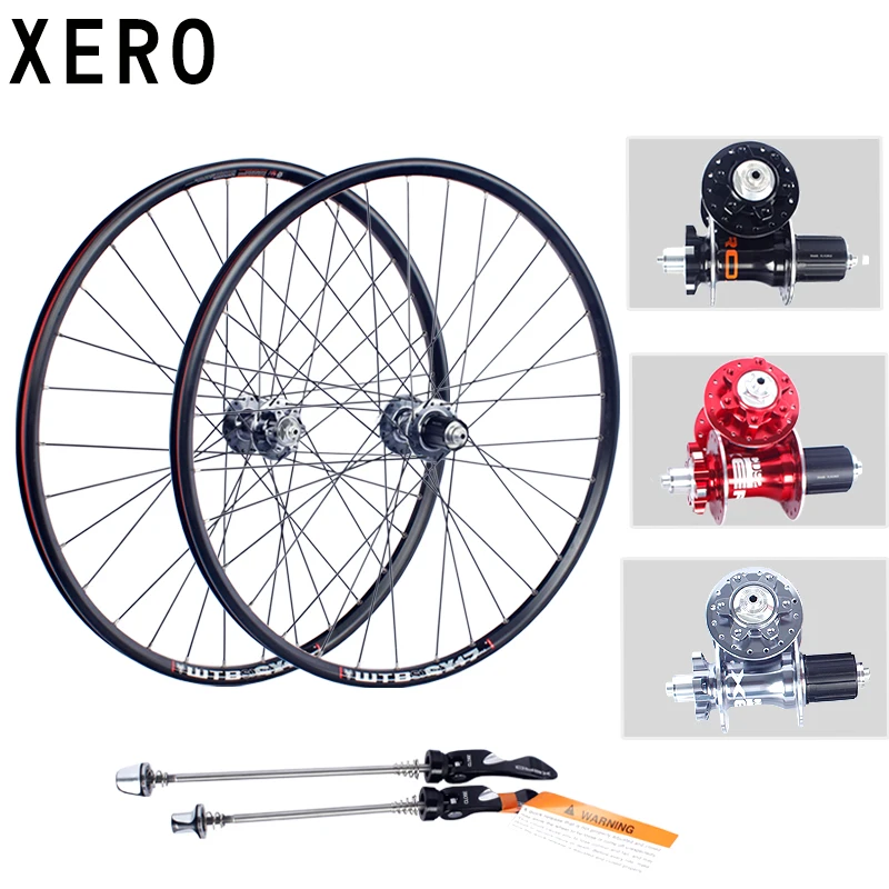 XERO Mountain bike wheelset 26 inch WTB rim Aluminum Disc brake 4 bearing 7-10speed 32H 100X135MM aluminum alloy  bicycle Wheels