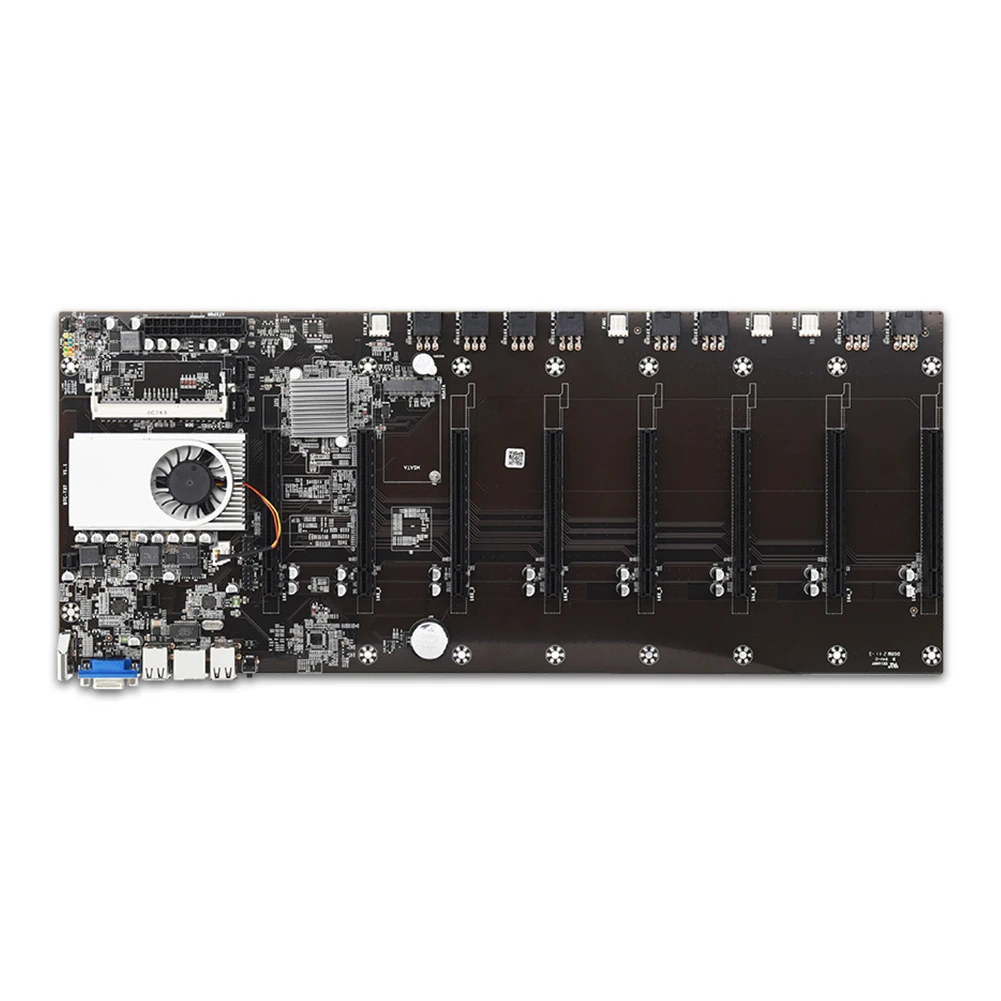BTC T37 Bitcoin motherboards 8 GPU Mainboard 16X /4 * USB2.0 /DDR3 Sodimm Slot/ Support 1066/1333/1600mhz|Computer Cable