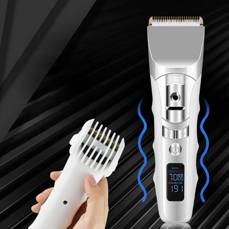 

Professional Men Hair Clippers Barber Clippers Cordless Hair Trimmer Set with 5-Speed Ultra Quiet Rechargeable Hair Cutting Kit