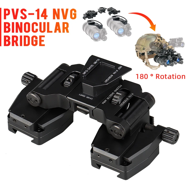 Gafas de puente binocular PVS14 NVG, montaje de brazos NVG para casco de montaje L4 G24, montaje rápido