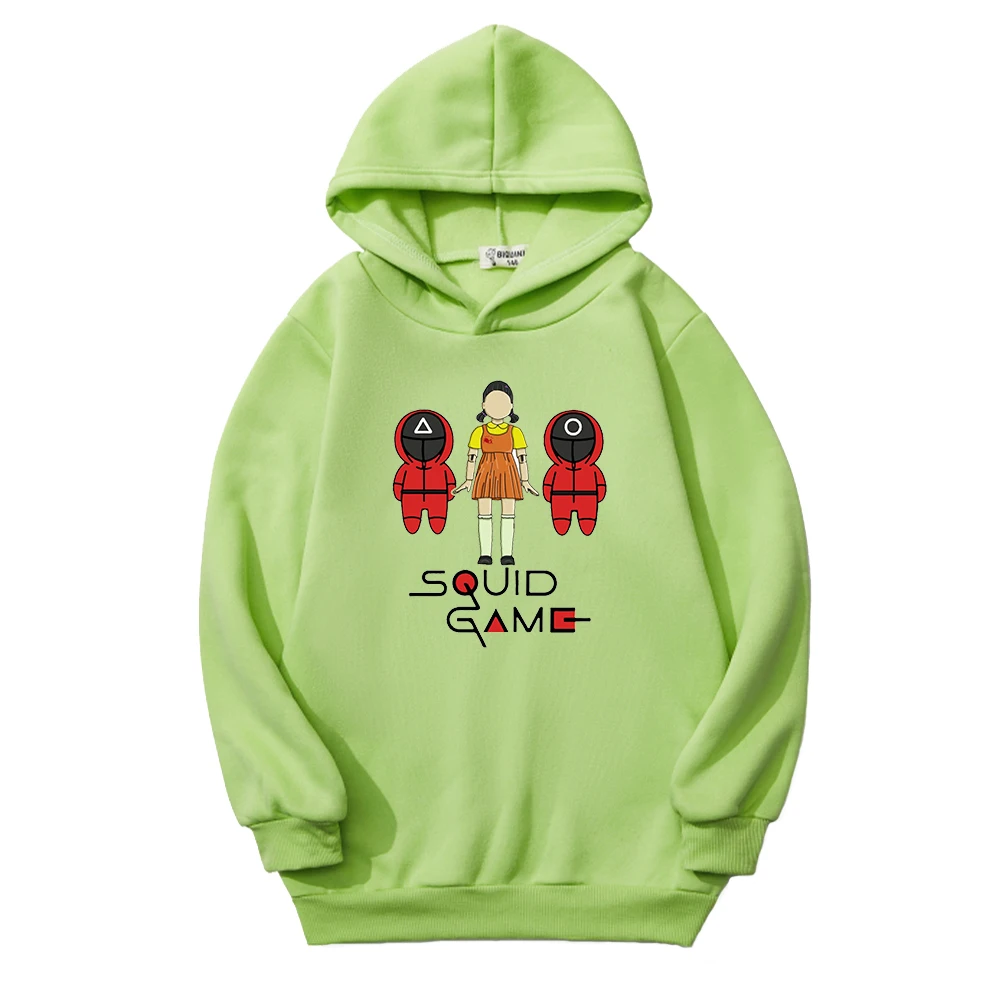 

Squid Game Doll Korean Pullover Hoodie Funny Sweatshirt with Hood Kids Clothes Boys Girls Winter Tops Toddler Children Outwear