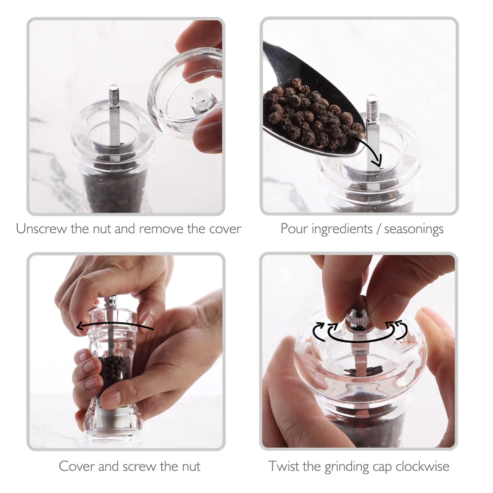 Кухонные шлифовальные бутылки инструменты соль мельница для перца шейкер