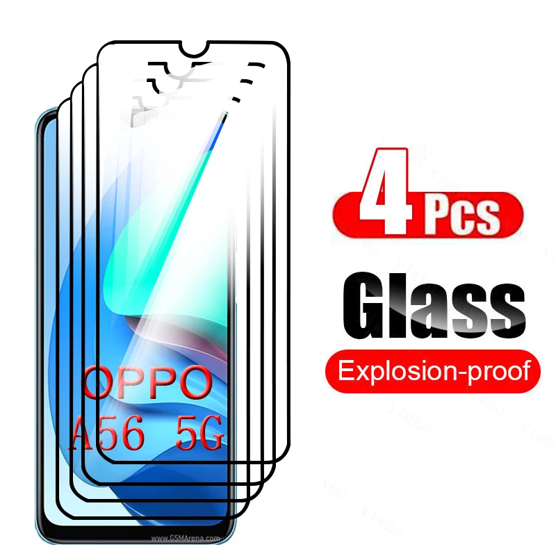 Защитное стекло 8 в 1 для OPPO A56 5G A55 A93S A93 A16 A74 A54 A94 закаленное с полным покрытием A53 A33