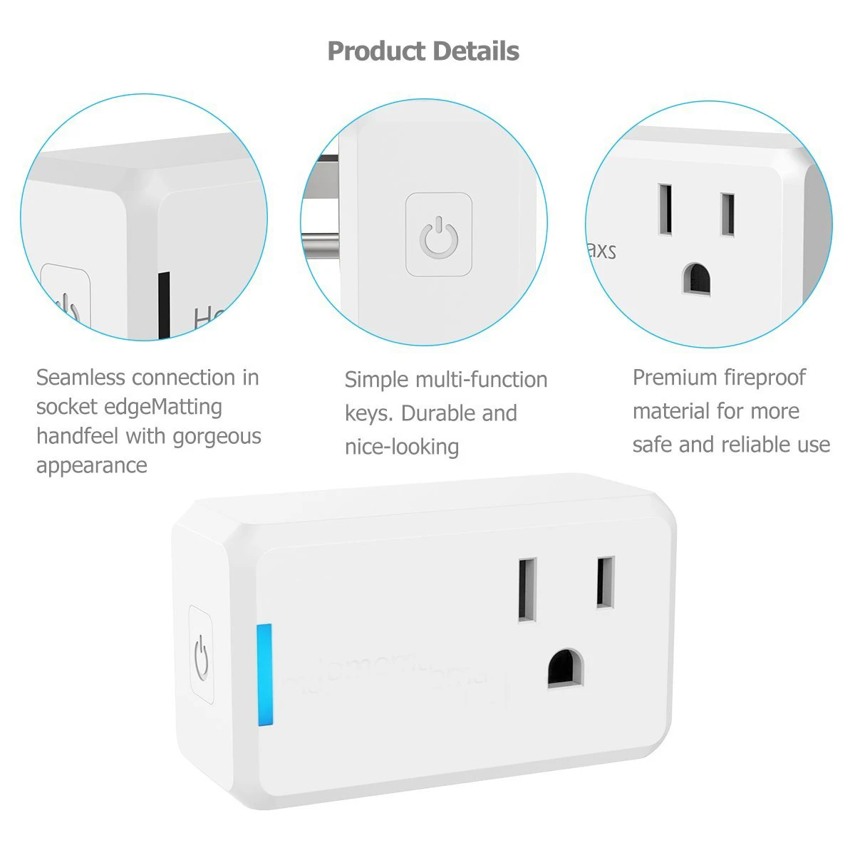Wi Fi Smart Plug электрической розетки Мощность гнездо адаптера пульт дистанционного