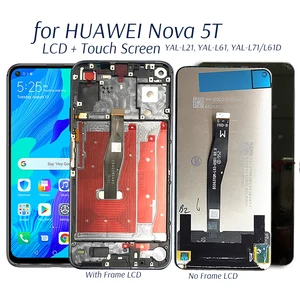 display for huawei nova 5t yal l21 l71 l61 lcd display touch screen replacement for nova 5 t lcd screen smart phone display free global shipping