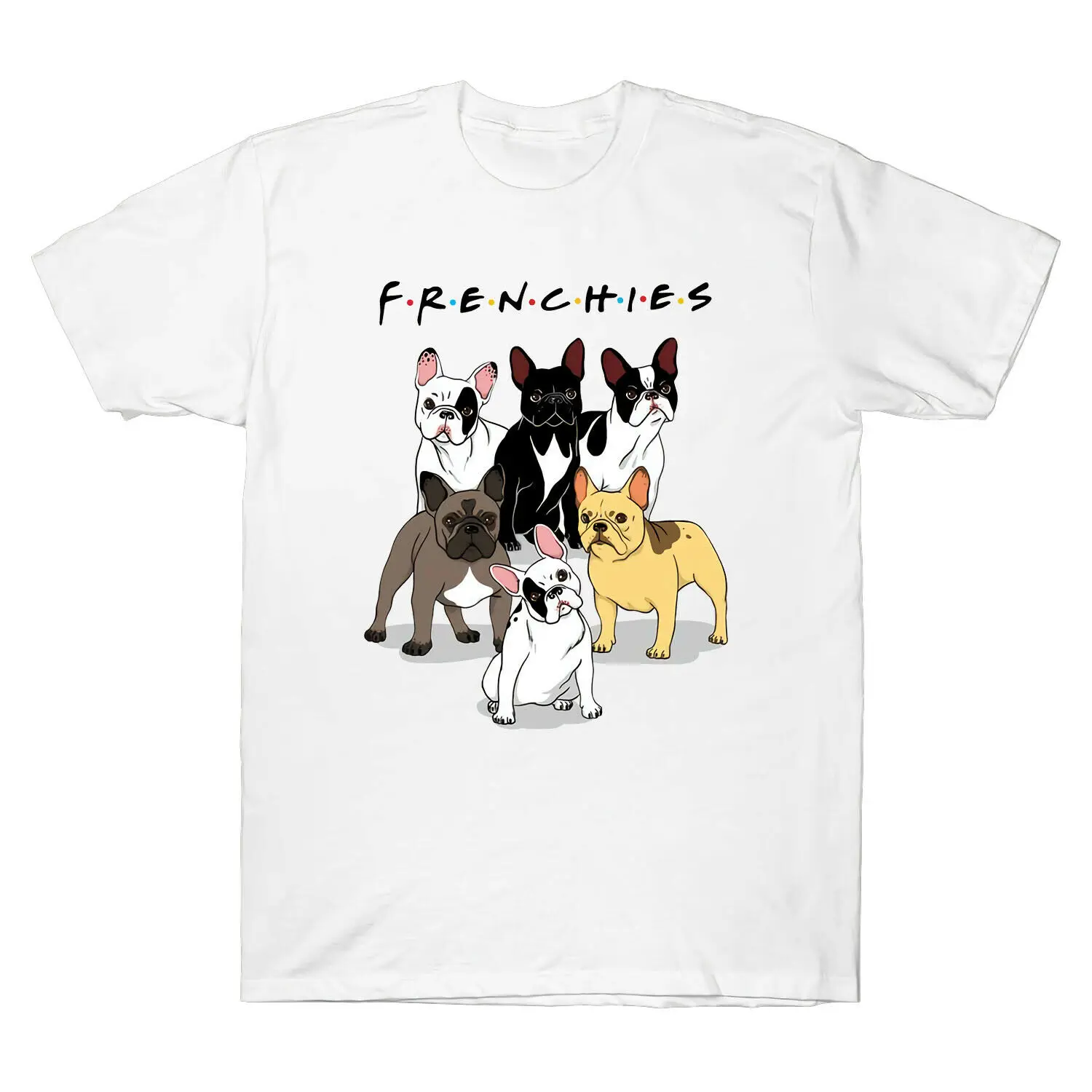 Frenchies Bulldog Friends Tv Show Dog Lover забавная Мужская футболка хлопковая футболка|Мужские