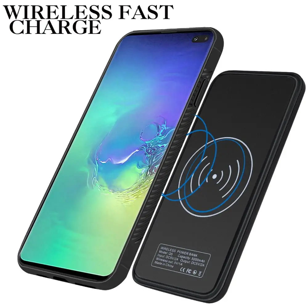 Беспроводной внешний аккумулятор KQJYS чехол для зарядки аккумуляторов Samsung Galaxy S10