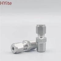 ss 304 stainless steel double ferrule compression connector 6mm 8mm 10mm 12mm tube to 18 14 38 12 male bspt pipe fitting