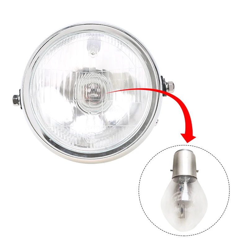 POSSBAY Мотоцикл головной светильник круглый мото галогенные фары мотоцикла 12V для