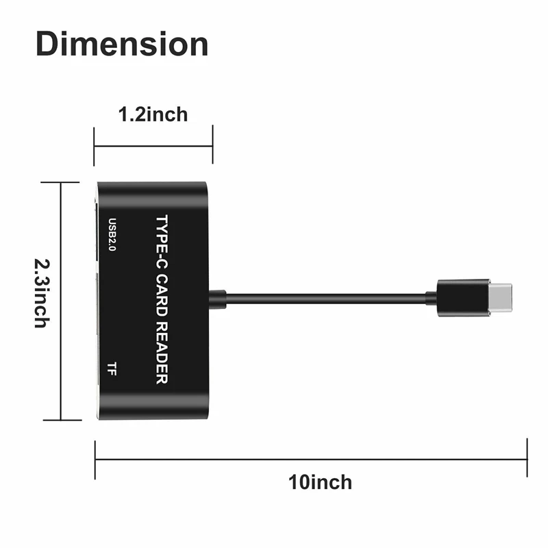 3 в 1 устройство для чтения карт памяти Type C USB на 2 0 Micro-SD TF OTG хаб адаптер конвертер