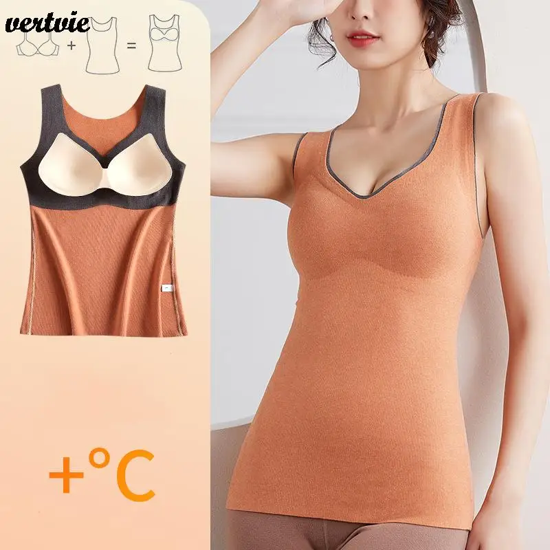 

Autumn Winter Plus Velvet Sports Bra Thick Tank Top Underwear Women's Thermal Yoga Bra Widen Shoulder Strap Padded Bralette