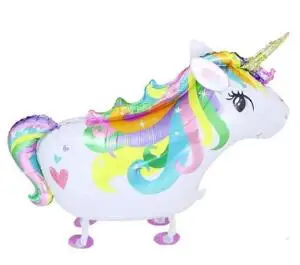 New Unicorn Новое поступление, альпака, шар на день рождения, свадебное украшение, милый мультфильм, прогулки, животное, фольга, воздушный шар, динозавр, Белый Кот, балоны - Цвет: New Unicorn