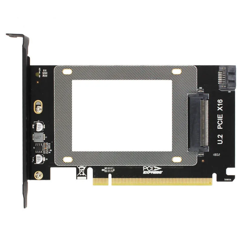 U2 PCIe конвертер 2 в 1 U.2 SFF 8639 или SATA III PCIE 3 0x16 Gen3 адаптер карта для 5 дюймов NVMe/SATA