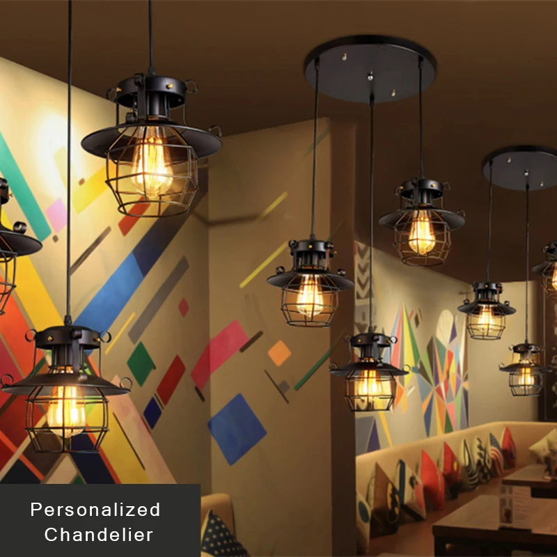 Подвесные светильники ретро промышленный стиль светодиодный светильник для