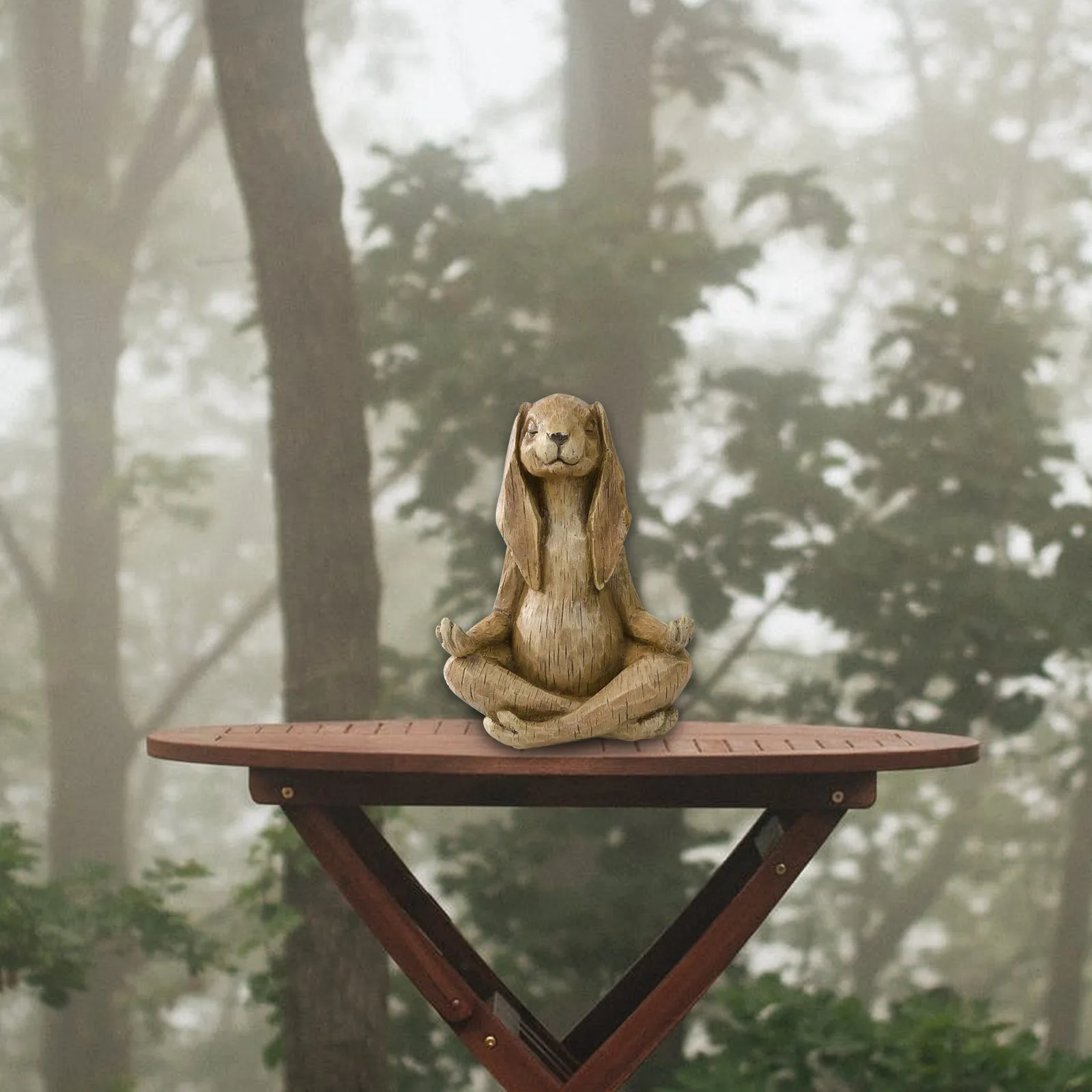 

Yoga-Pose Meditating Statue Rabbit Garden Resin Statue Garden Meditation Sculpture Decoration for Yoga Lover Outdoor H88