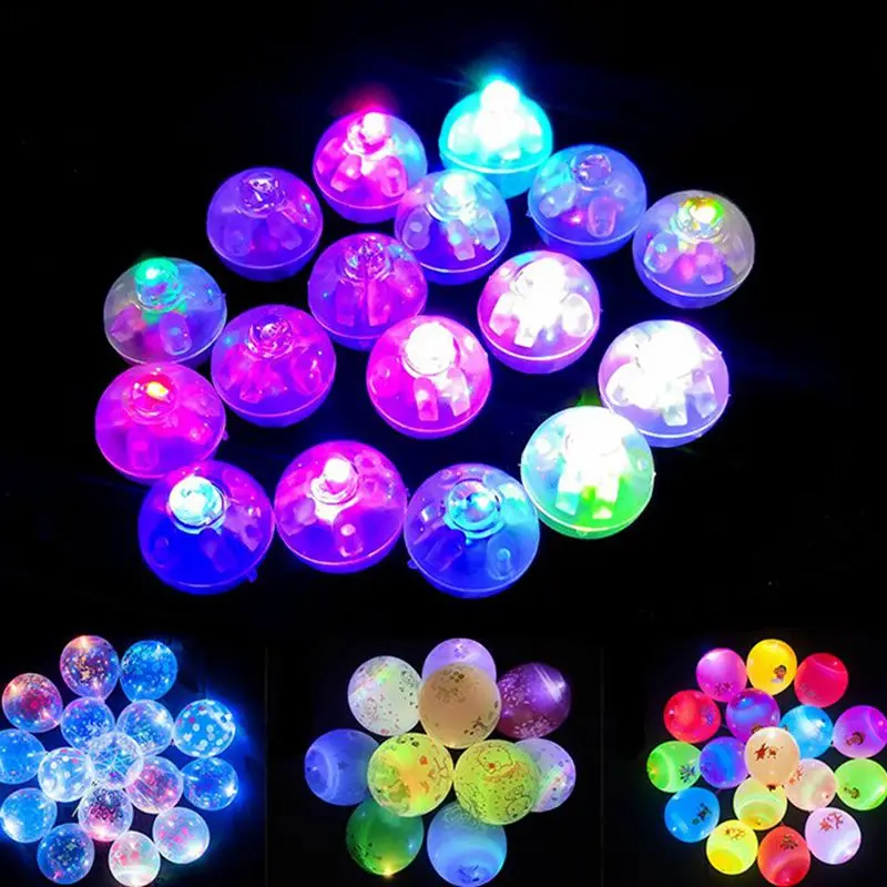 100 шт./лот круглые шарики Светодиодные мини фонарики для фонариков украшения на