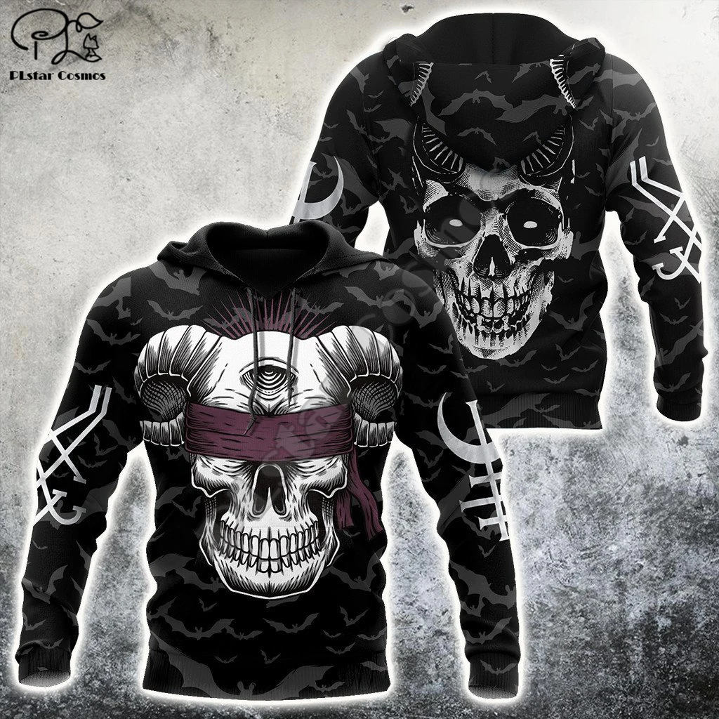 

PLstar Cosmos Devil Ghost Gothic Skull Warrios Tattoo Tracksuit Pullover NewFashion Harajuku 3DPrint Men/Women Casual Hoodies 26