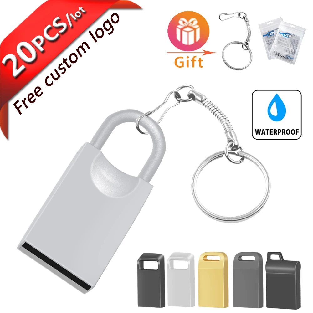 

20pcs/lot Free logo USB flash drive 64GB 32GB memoria flash stick 16GB 8GB 4GB Hight speed USB 2.0 flash drive for business