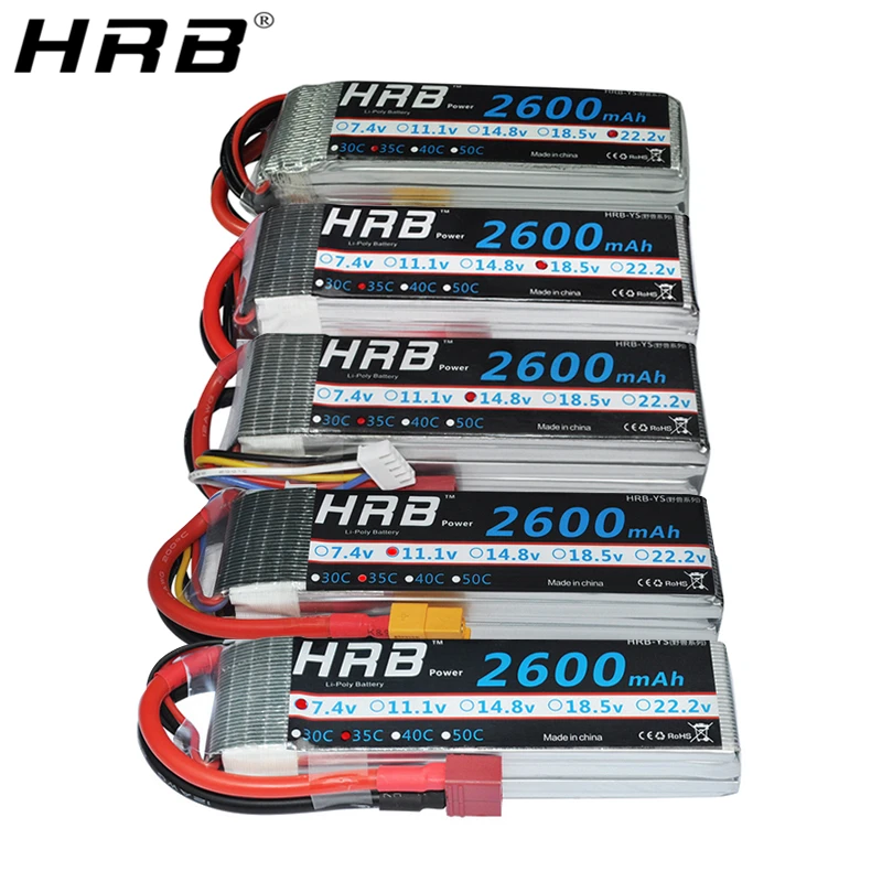 Аккумулятор HRB Lipo 2600 мАч T Dean 2S 3S 7 4 V 35C XT60 разъем 11 1 14 8 18 5 22 2 для самолета вертолета