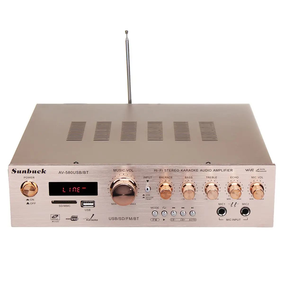 920 Вт 220 В 5CH bluetooth Hi-Fi Стерео AV объемный усилитель FM Караоке кинотеатр домашний кинотеатр усилители