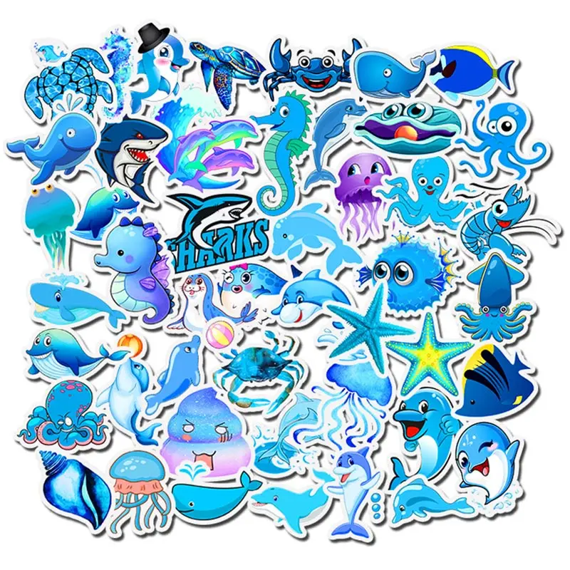 49 шт./упак. серия Ocean blue водостойкая наклейка искусство классический модный