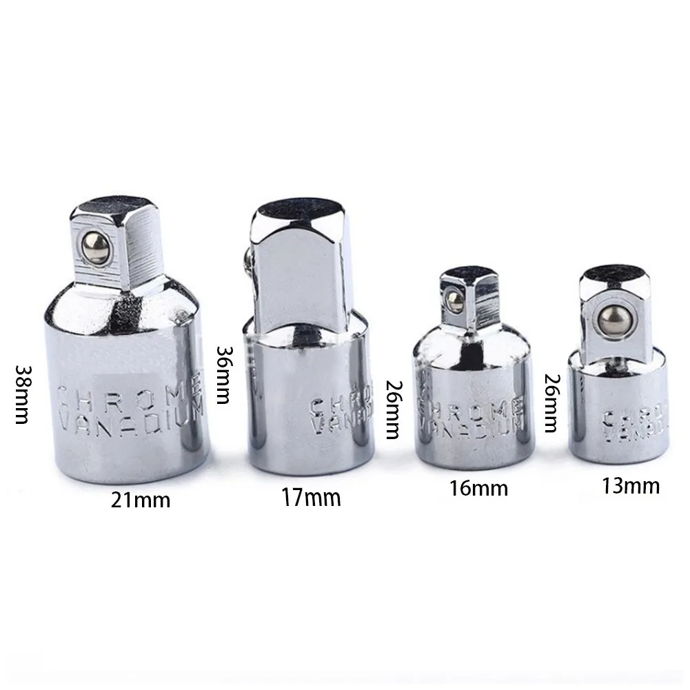 

4Pcs 1/4" 3/8" 1/2" Drive Socket Adapter Converter Air Impact Ratchet Wrench Joint Converter Hand Tools