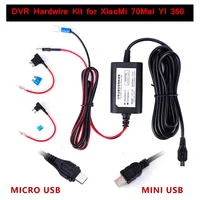 mini micro usb car dash camera charger adapter cam hard wire dvr hardwire kit for xiaomi 70mai yi 360 3 2m 12v 24v to 5v 2 5a