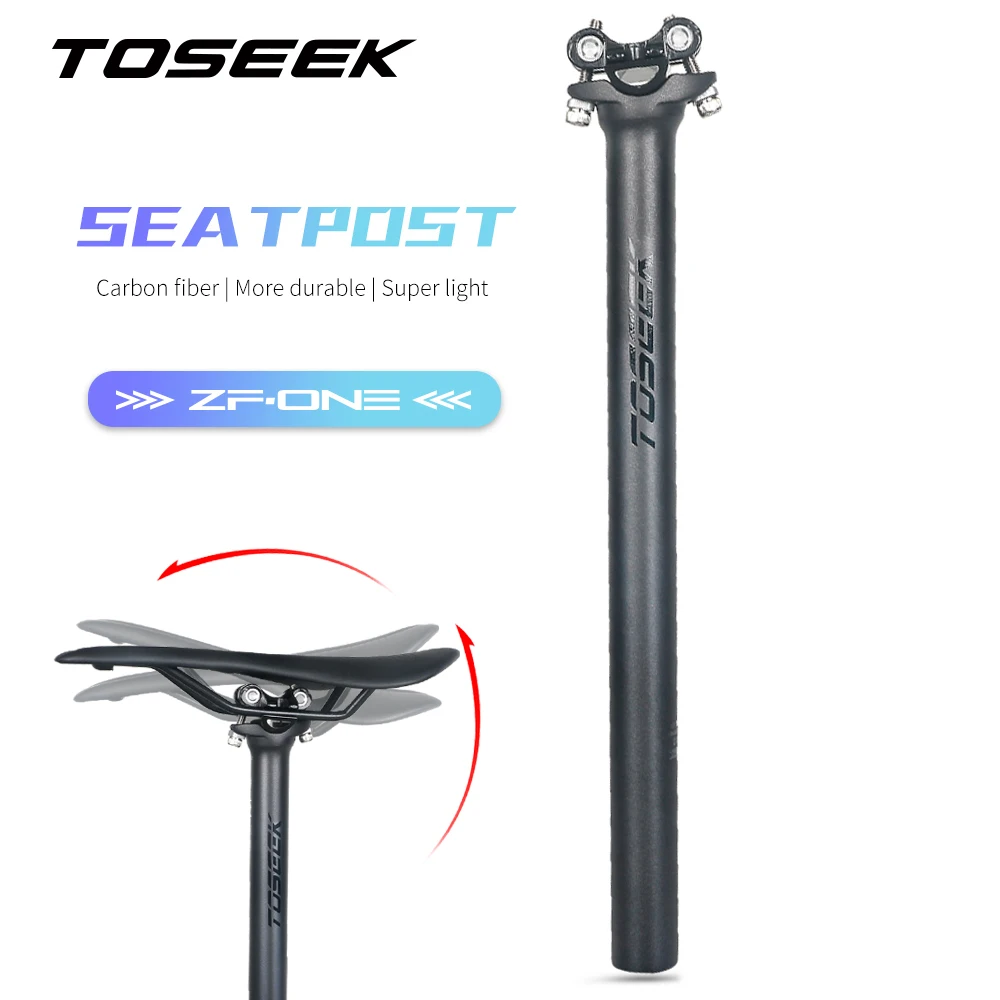 

TOSEEK ZF-One Carbon Seatpost 27.2 30.8 31.6mm Matte Black MTB Road Bike Seat Post Length 280/330/380mm Seat Tube Bicycle Parts
