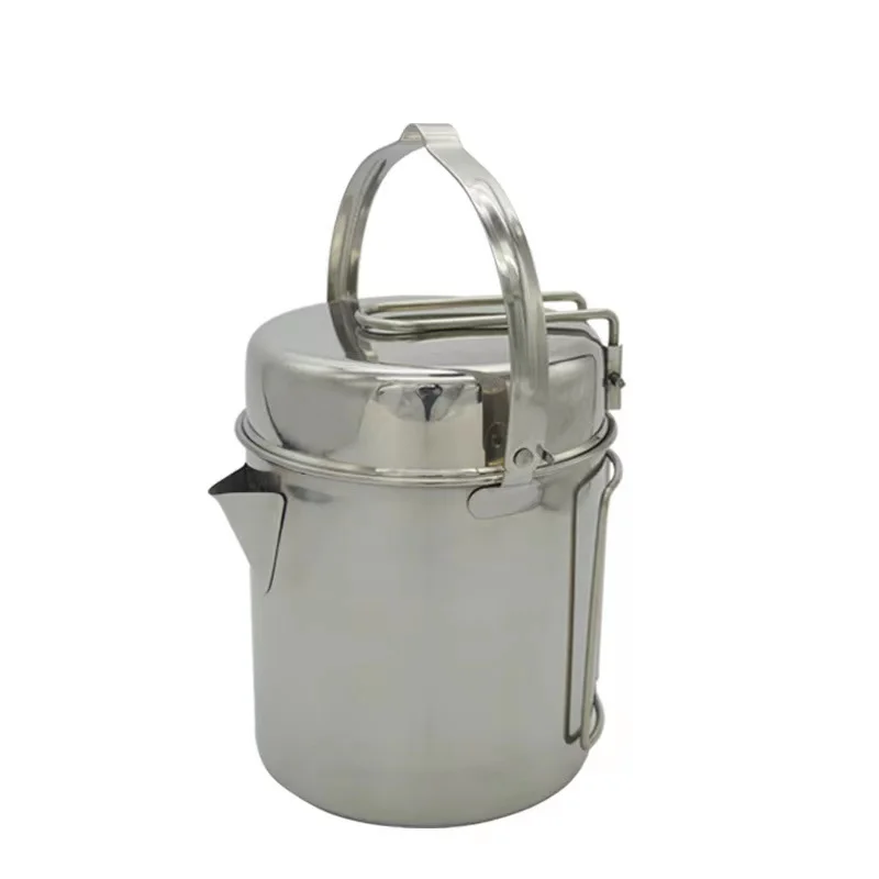 

Camping Equipment Foldable Tableware Cooking Utensils Tourist Dishes Nature Hike Pan Set Survival Portable Picnic Accessories