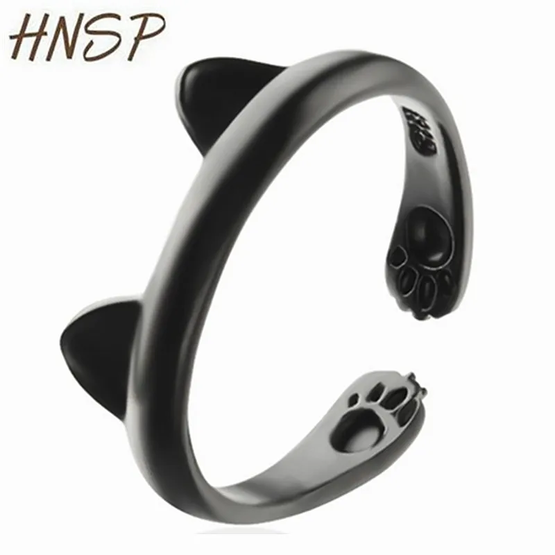 Регулируемое кольцо HNSP в виде кошачьей лапы для женщин и девушек ювелирное
