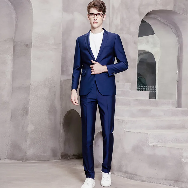 

Костюм мужской классический, смокинг, пиджак, штаны, облегающая Деловая одежда для мужчин, на свадьбу, выпускной