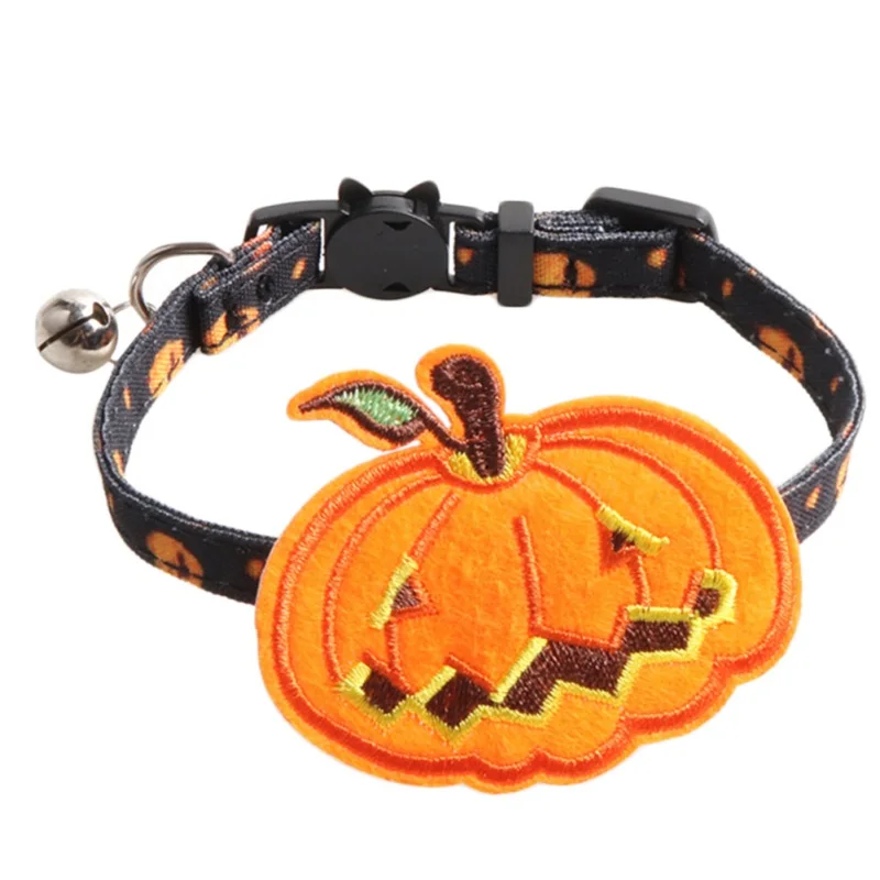 

2021 милый ошейник в форме кошки, съемный ошейник в форме тыквы для домашних животных, быстросъемный ошейник для Хэллоуина и вечерние НКИ, Дек...