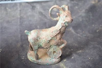 exquisite antique made old bronze goat copper coin household ornaments