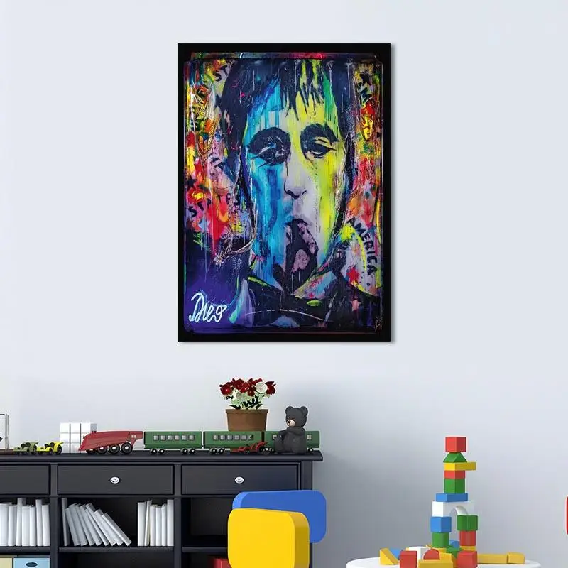 

Painting Art of Antonio Tony Montana Modern Cool Canvas Art Poster and Prints Wall Picture for Living Room Decoration