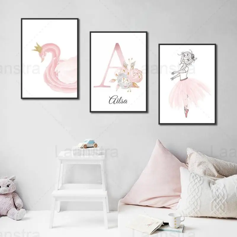 Персонализированный плакат имя ребенка холст для картины на индивидуальный