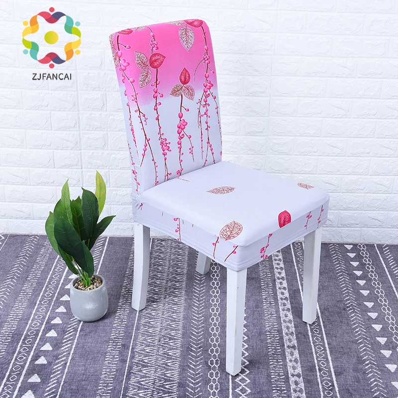 1 / 2 4pcs printing hotel banquet polyester chair cover detachable washable and wear resistant seat | Дом и сад