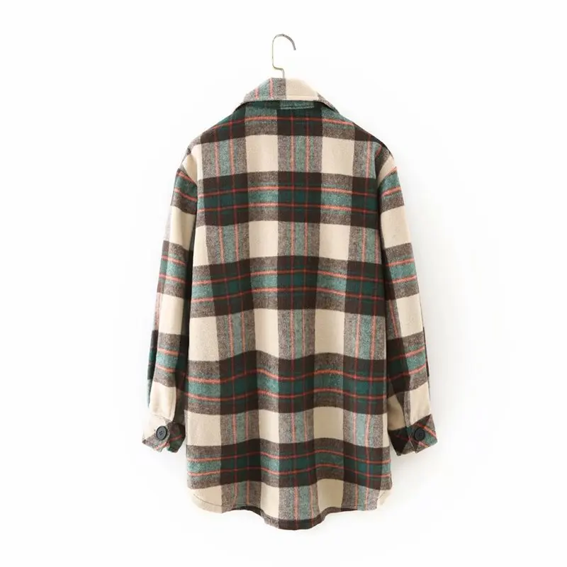 

Korean blouse women elegant vintage plaid shirt women button up shirt long sleeve elegant blouses Fall 2020