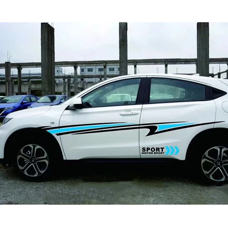 Индивидуальная линия талии для кузова автомобиля спортивные наклейки с обеих