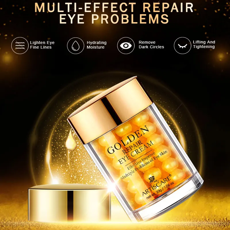Золотой крем для глаз ARTISCARE 2 шт. против морщин возраста Уход за глазами удалитель