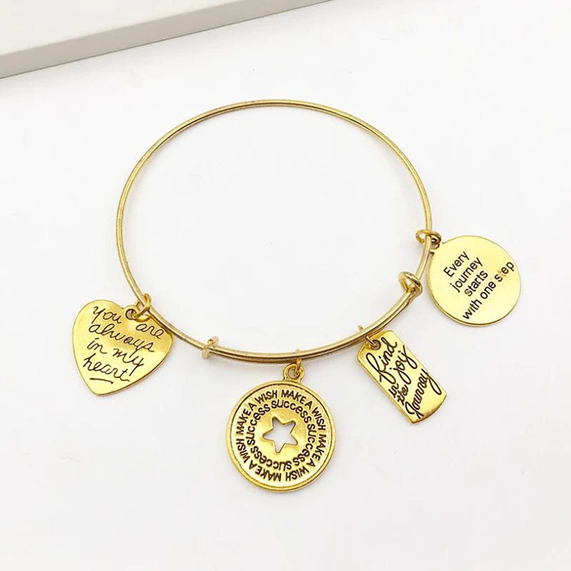 

20Pcs Mixed Trendy Inspiration Words Quotes Charms Pendant DIY Jewelry Making 2Colors